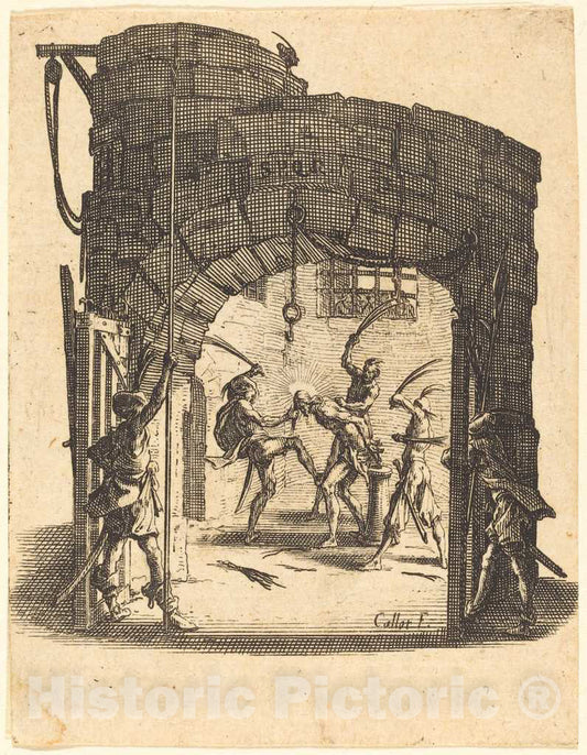 Art Print : Jacques Callot, The Flagellation, c.1625 - Vintage Wall Art