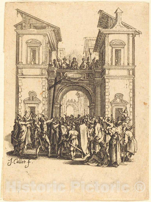 Art Print : Jacques Callot, ECCE Homo, c.1625 - Vintage Wall Art