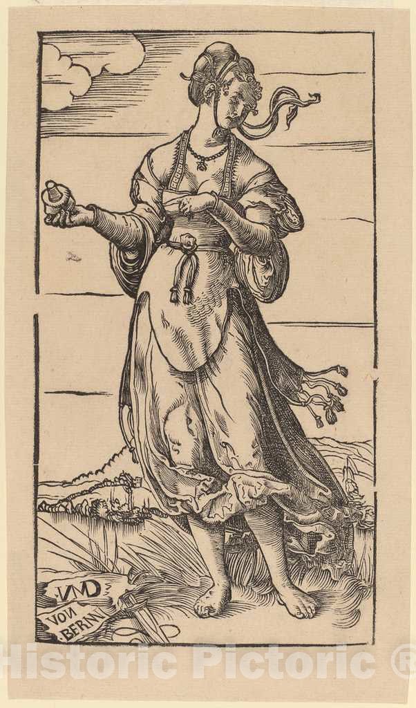 Art Print : Niklaus Manuel I, The Wise Virgin, 1518 - Vintage Wall Art