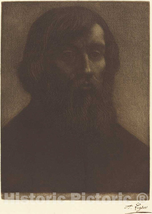 Art Print : Alphonse Legros, Poet (Le poete) - Vintage Wall Art