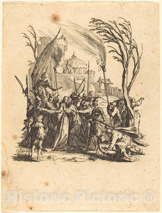 Art Print : Jacques Callot, The Betrayal, c.1625 - Vintage Wall Art