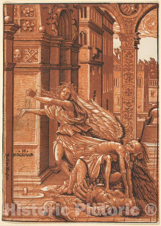 Art Print : Hans Burgkmair I, The Lovers Surprised by Death - Vintage Wall Art