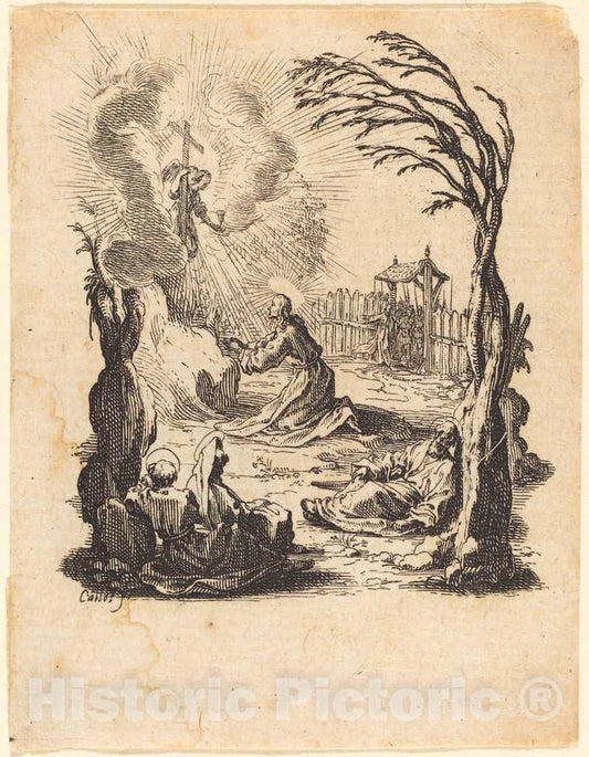 Art Print : Jacques Callot, The Agony in The Garden, c.1625 - Vintage Wall Art