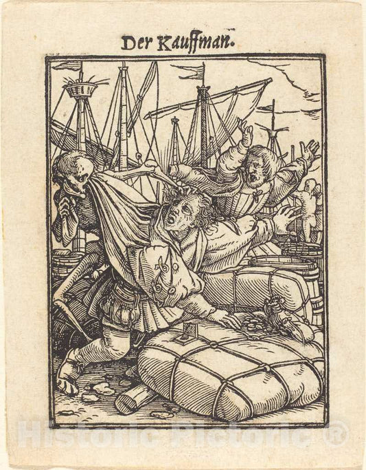 Art Print : Hans Holbein The Younger, Merchant - Vintage Wall Art