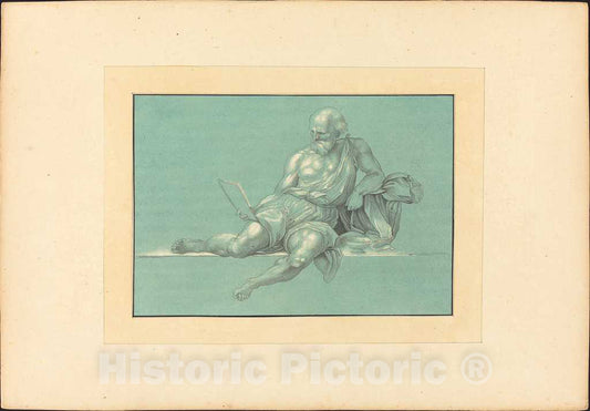 Art Print : Prestel After Vasari, Philosopher, 1779 - Vintage Wall Art