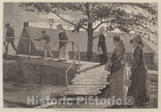 Art Print : Homer, The Morning Bell, 1873 - Vintage Wall Art