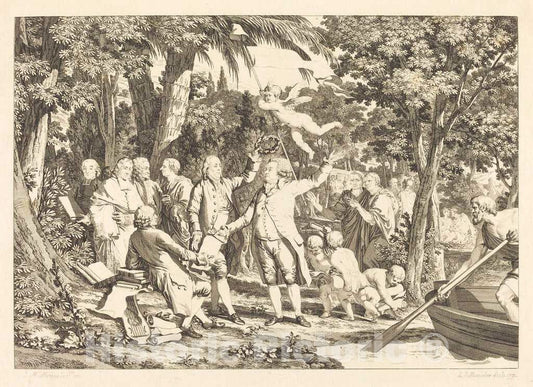 Art Print : Louis-Masquelier After Moreau, Mirabeau Arrive aux Champs-Ã‰lisÃ©es, 1792 - Vintage Wall Art