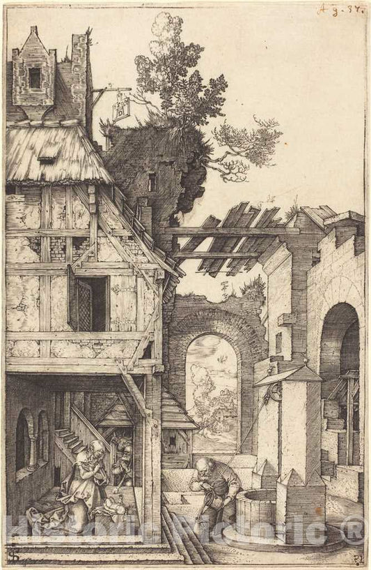 Art Print : Albrecht DÃ¼rer, The Nativity, 1504 - Vintage Wall Art