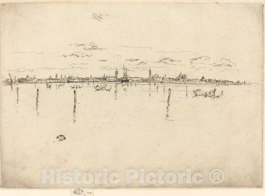 Art Print : James McNeill Whistler, Little Venice, 1880 - Vintage Wall Art
