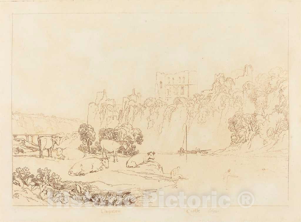 Art Print : Joseph Mallord William Turner, River Wye, 1812 - Vintage Wall Art