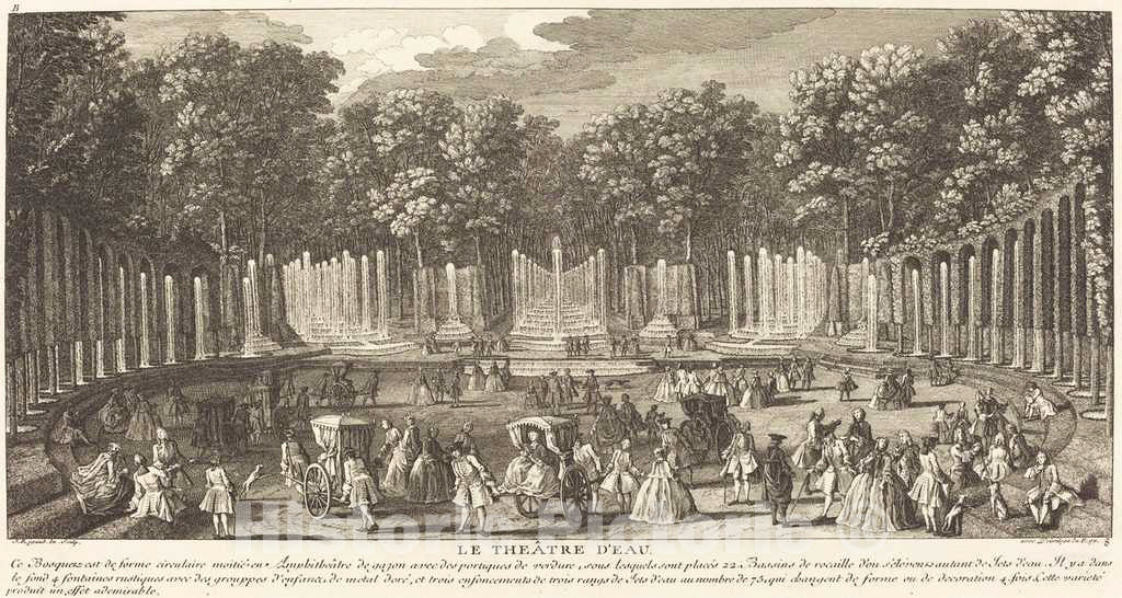 Art Print : Baptiste Rigaud, Le ThÃ©Ã¢tre D'eau - Vintage Wall Art