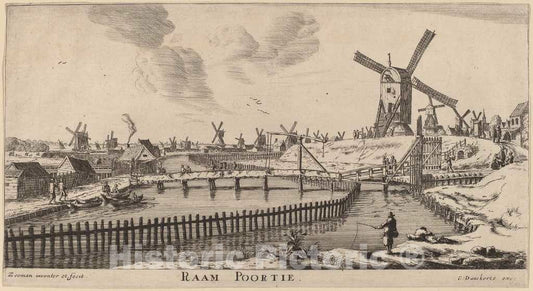 Art Print : Reinier Nooms, Raam Gate (Raam Poortie) - Vintage Wall Art