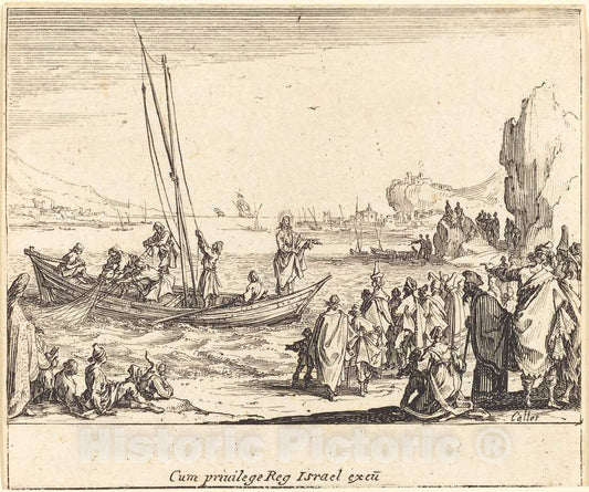 Art Print : Jacques Callot, Fisher of Men, 1635 - Vintage Wall Art