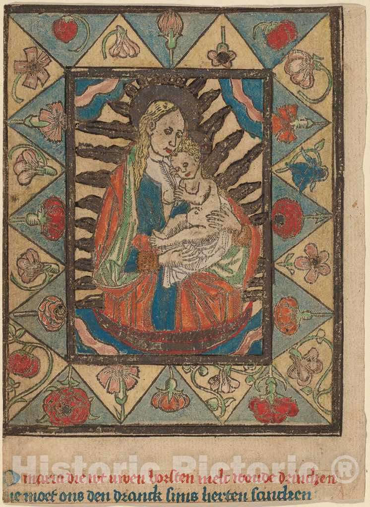 Art Print : The Madonna and Child, c. 1500 - Vintage Wall Art