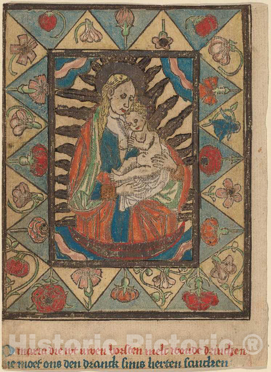 Art Print : The Madonna and Child, c. 1500 - Vintage Wall Art