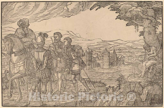 Art Print : Melchior Lorch, The King's Son, 1551 - Vintage Wall Art