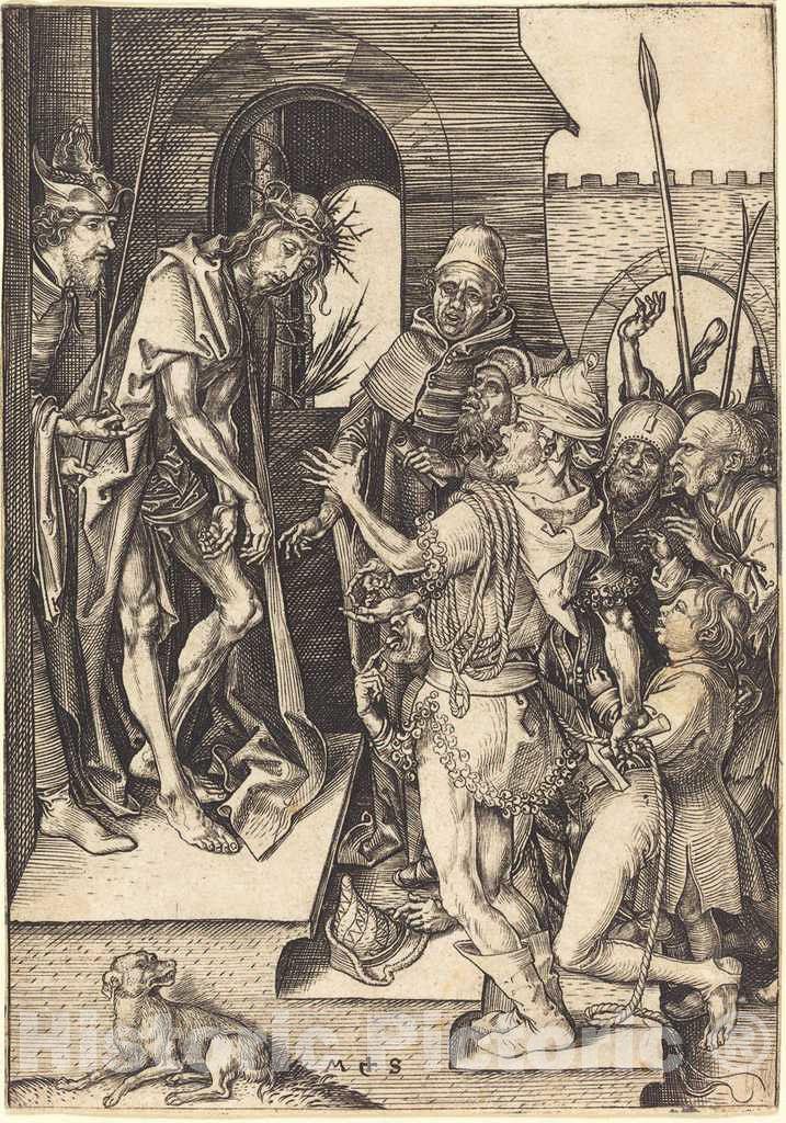 Art Print : Martin Schongauer, ECCE Homo, c. 1480 - Vintage Wall Art