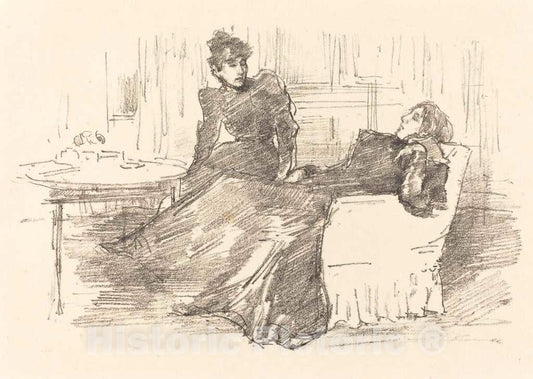 Art Print : James McNeill Whistler, The Sisters, c.1895 - Vintage Wall Art
