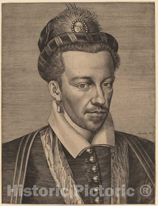 Art Print : Hieronymus Wierix, Henry of Navarre - Vintage Wall Art