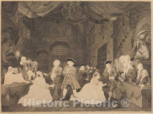 Art Print : Blake After Hogarth, Beggar's Opera, Act III, c.1789 - Vintage Wall Art