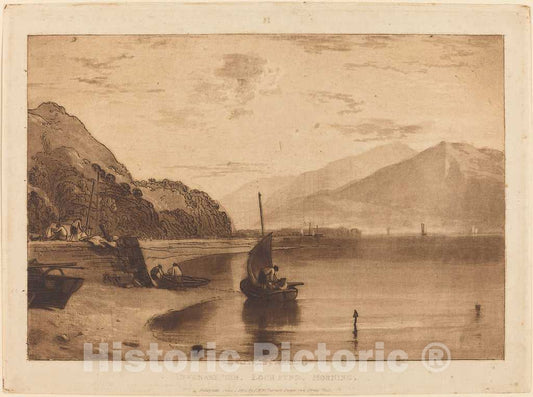 Art Print : Joseph Mallord William Turner, Inverary Pier, 1811 - Vintage Wall Art