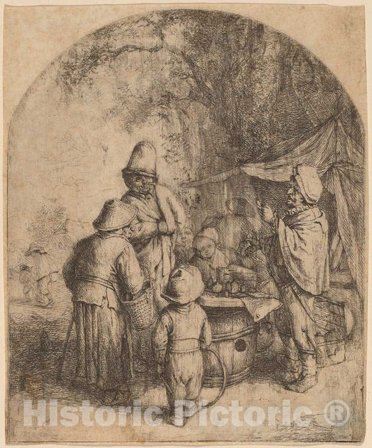Art Print : Adriaen Van Ostade, Quacksalver, 1648 - Vintage Wall Art