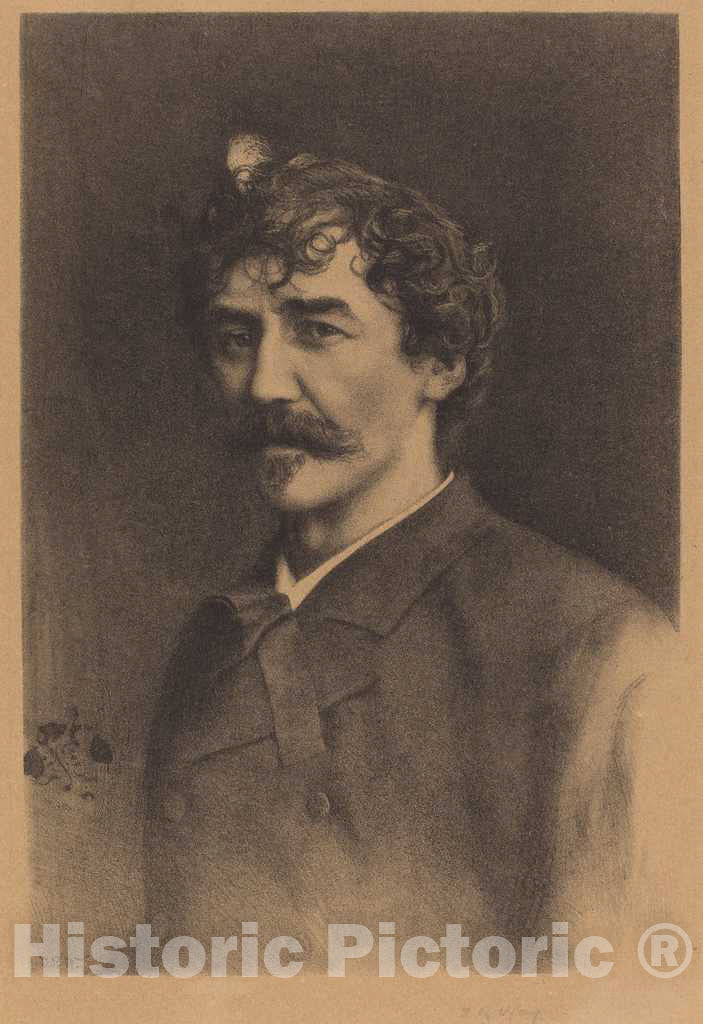 Art Print : Thomas Robert Way, Portrait of Whistler - Vintage Wall Art