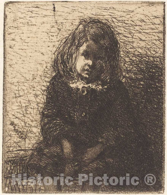 Art Print : James McNeill Whistler, Little Arthur, c.1858 - Vintage Wall Art