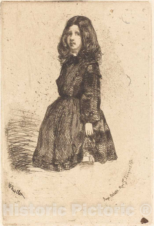 Art Print : James McNeill Whistler, Annie, c.1858 - Vintage Wall Art