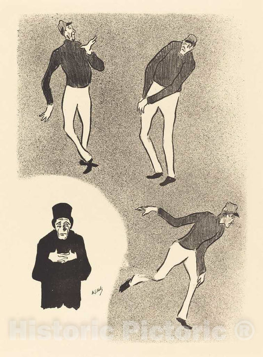 Art Print : Henri-Gabriel Ibels, Clowns, 1893 - Vintage Wall Art