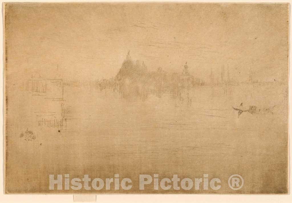 Art Print : James McNeill Whistler, Nocturne: Salute, c.1880 - Vintage Wall Art