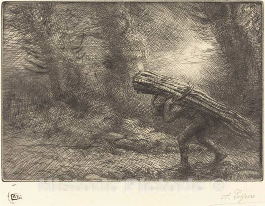 Art Print : Alphonse Legros, Return to The Cottage (Le Retour a la chaumiere) - Vintage Wall Art
