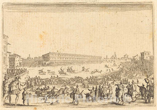 Art Print : Jacques Callot, Piazza Presso alla Porta al Prato, c. 1622 - Vintage Wall Art