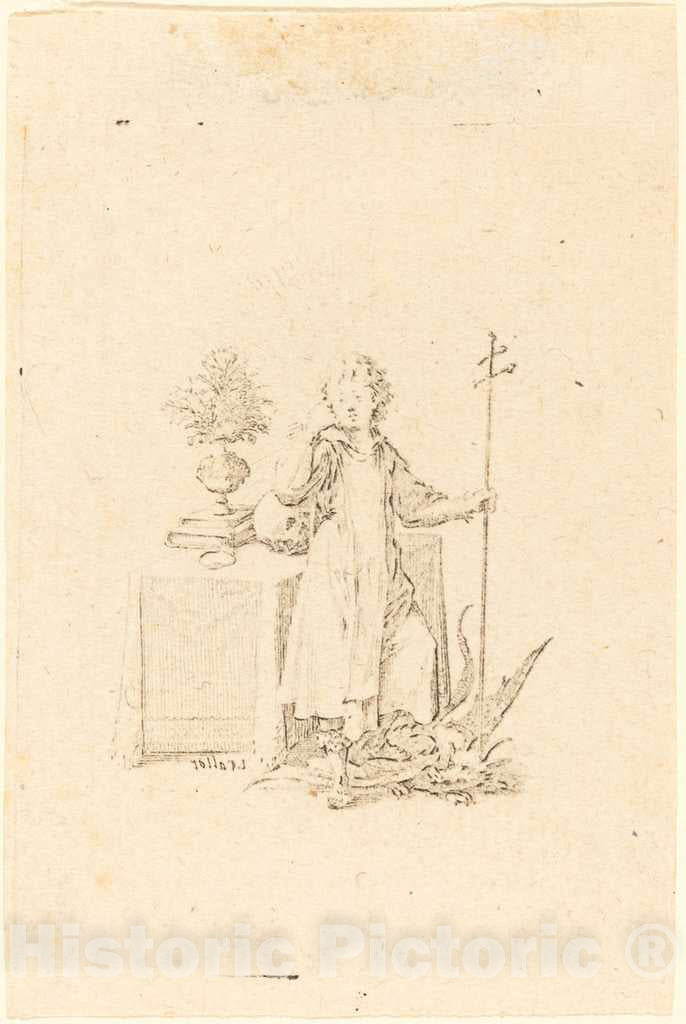 Art Print : Jacques Callot, The Young Jesus - Vintage Wall Art