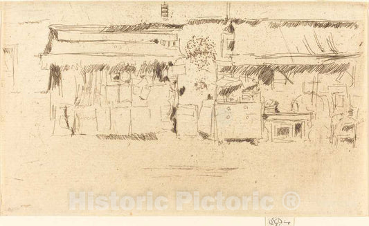 Art Print : James McNeill Whistler, Furniture-Shop, c. 1887 - Vintage Wall Art