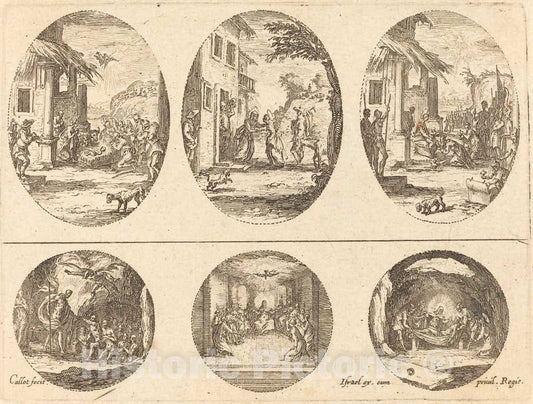 Art Print : Jacques Callot, Mysteries of The Passion, c. 1631 - Vintage Wall Art