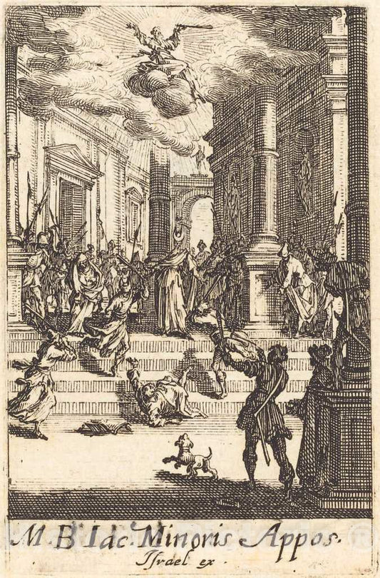 Art Print : Jacques Callot, The Martyrdom of Saint James Minor, c.1635 - Vintage Wall Art