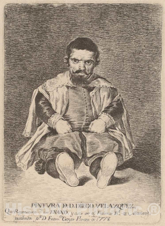 Art Print : De Goya After Diego VelÃ¡zquez, Un enano (A Dwarf), 1778 - Vintage Wall Art