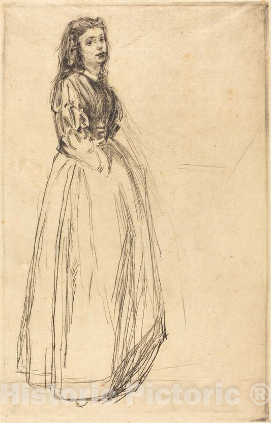 Art Print : James McNeill Whistler, Fumette, Standing, 1859 - Vintage Wall Art