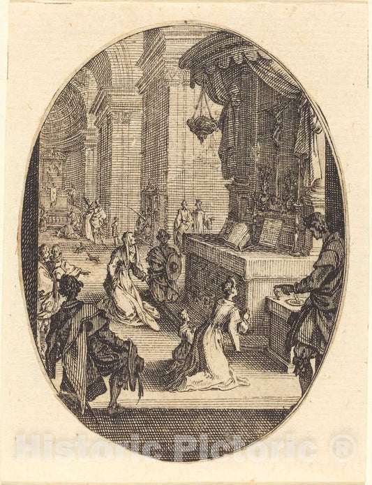 Art Print : Jacques Callot, The Cult of God, 1627 - Vintage Wall Art