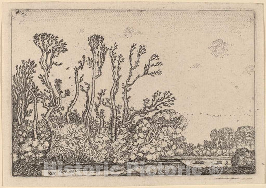 Art Print : Willem Buytewech, Herd of Sheep Near The Hague, 1621 - Vintage Wall Art