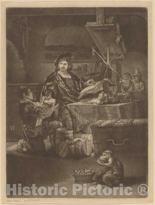 Art Print : Jan Van der Bruggen After Rembrandt, Jan Uytenbogaert - Vintage Wall Art