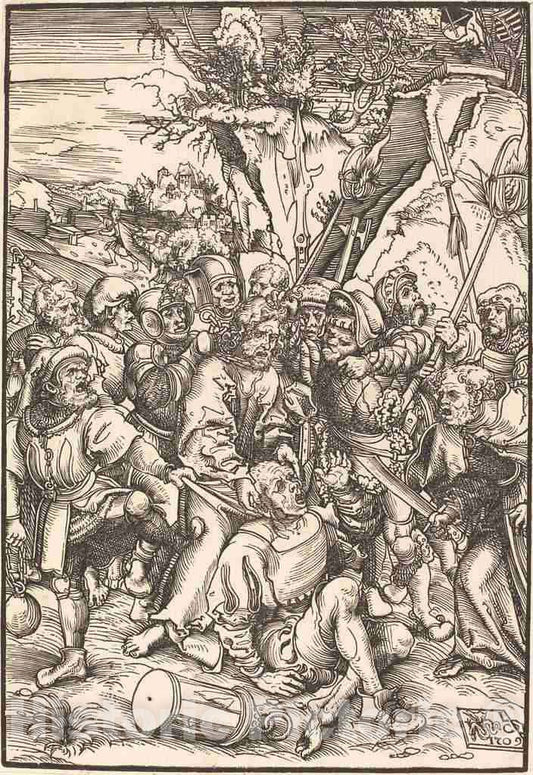 Art Print : Lucas Cranach The Elder, Christ Taken Captive, in or Before 1509 - Vintage Wall Art