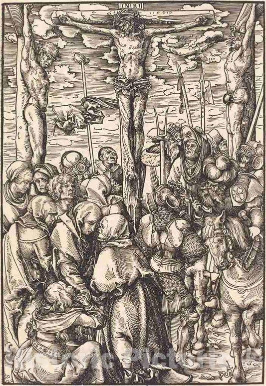 Art Print : Lucas Cranach The Elder, The Crucifixion, in or Before 1509 - Vintage Wall Art
