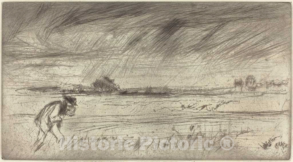 Art Print : James McNeill Whistler, The Storm, 1861 - Vintage Wall Art