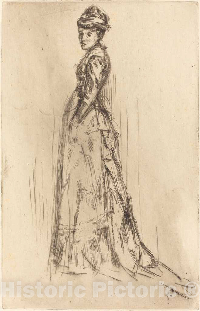 Art Print : James McNeill Whistler, The Silk Dress, c. 1873 - Vintage Wall Art