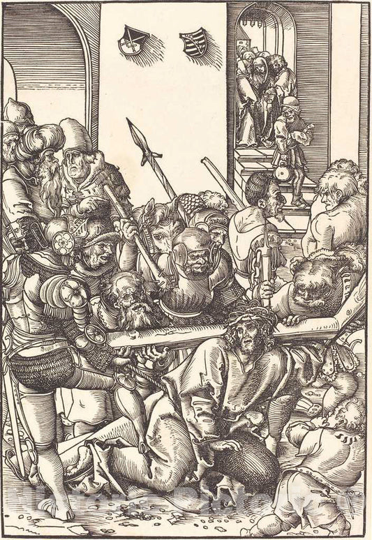 Art Print : Lucas Cranach The Elder, Christ Bearing The Cross, in or Before 1509 - Vintage Wall Art