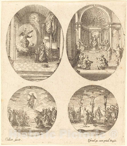 Art Print : Jacques Callot, Mysteries of The Passion, c. 1631 - Vintage Wall Art