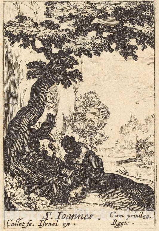 Art Print : Jacques Callot, Saint John The Baptist - Vintage Wall Art