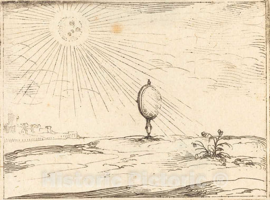 Art Print : Jacques Callot, Rays of The Sun - Vintage Wall Art